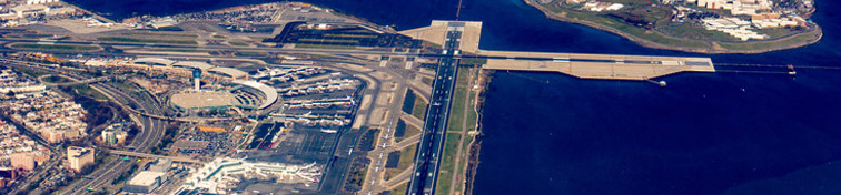 Aerial view of JFK airport