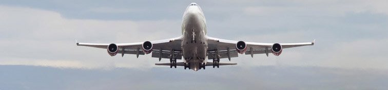 An aeroplane taking off
