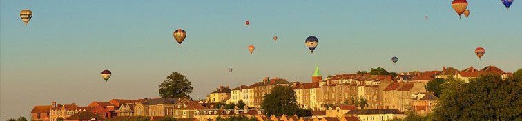 Hot air balloons over Bristol