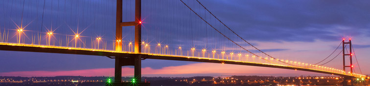 Humber Bridge at sunset
