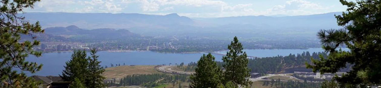 A view of the bridge over Okanagan Lake between West Kelowna and Kelowna