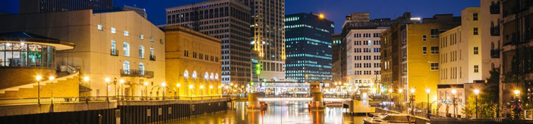 The Milwaukee River by night