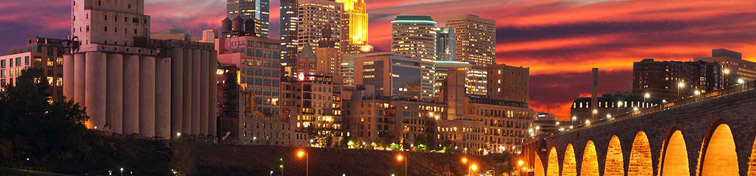 Minneapolis downtown at twilight