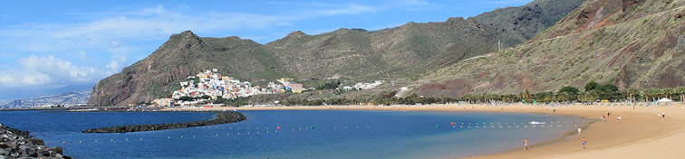 La playa de las Teresitas del Tenerife del Sur