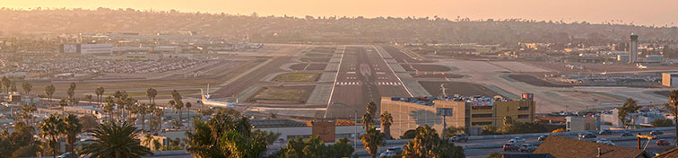 View of San Diego Airport from above
