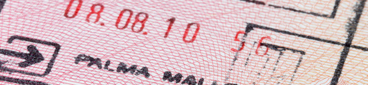 Sello de Mallorca en el pasaporte
