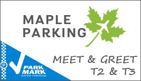 Heathrow Maple Parking Meet & Greet - T2 & T3 - ONLY logo