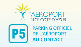 P5 - Au contact - Parking officiel de l'aéroport - Sur le site - Nice logo P5 - Au contact - Parking officiel de l'aéroport - Sur le site - Nice logo