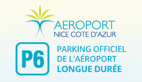 P6 - Longue durée - Parking officiel - Sur le site - Couvert - Nice logo