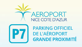 P7 - Grande proximité - Parking officiel de l’aéroport - Sur le site - Nice logo